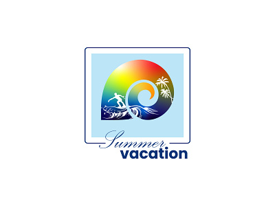 Summer vacation logo