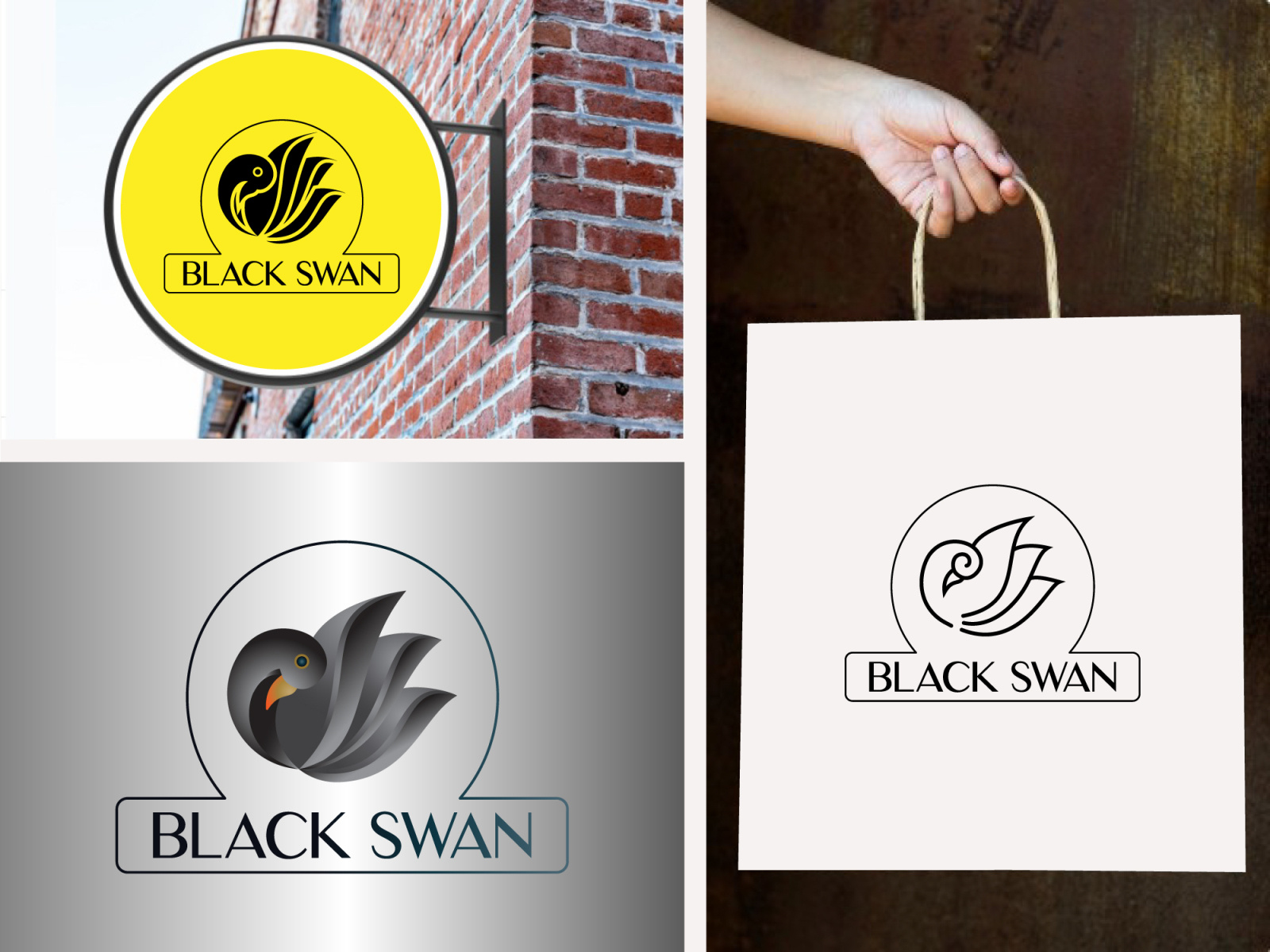 Black swan logo by Md Humayun Kabir on Dribbble