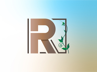 R letter illustration design gradient graphic design illustration letter design lettermark vector