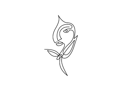 One line art logo