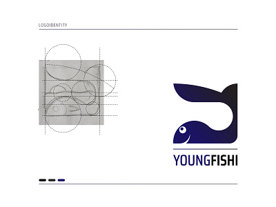 Letter Y+ fish concept  logo