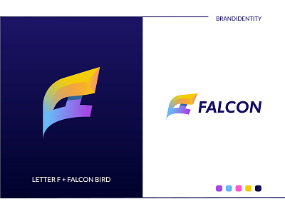 Letter F + Falcon Bird  ''Modern Logo Concept''