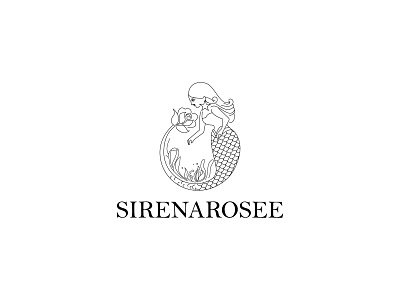 Line Art feminine logo ''Sirenarosee Logo''