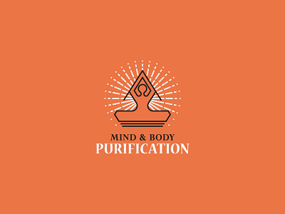 Line Art ''Yoga logo'' Mind & Body Purification Logo