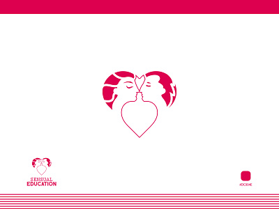 ''Sensual Education'' line art feminine logo