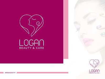 Line art feminine logo ''Logan Beauty & Care Logo'' beauty logo beauty salon brand design brand identity branding feminine logo feminine logos line art line art logo line artwork logo logo design logodesigner logodesigns logos logotype minimal logo minimal logo design minimalist logo women logo