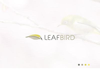 Leaf icon + Bird icon logo Concept ''Leafbird logo''