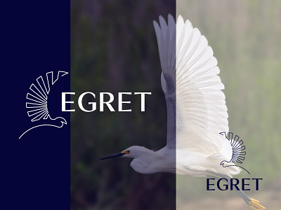 One line art ''Egret Logo''