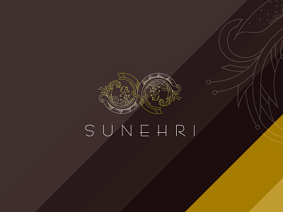 Line art feminine logo, '' Sunehri'' Jewelry brand logo