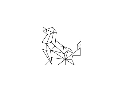 Dog ''Low Poly Style'' 3d animal logo brand identity branding dimensional geometric illustrative line line art line art logo logo logo design logos logotype low poly minimal minimal logo modern polygon polygonal