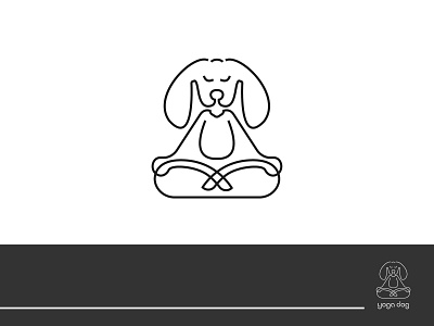 Line art ''Yoga Dog'' Logo concept brand identity branding dog dog logo illustration line line art line art logo line artwork line icon logo logo design logodesigner logos logotype minimal minimal design minimal logo design minimal logos minimalist