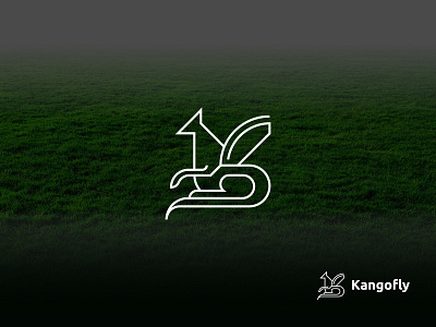 Letter K + Kangaroo logo icon