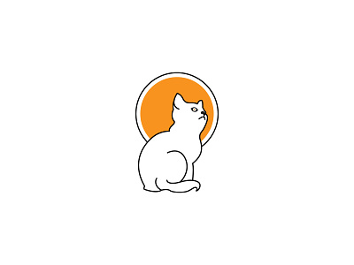 Line Art, Line art logo, Cat + Sun Icon