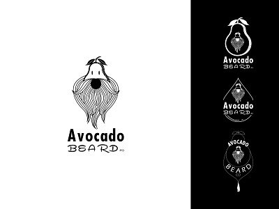 Avocado Beard Co Minimal Logo concept