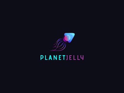 Jellyfish + Planet  Modern Logo Design