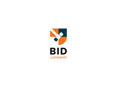 Letter J +Hammer Icon  Modern Bidding logo