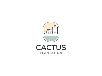 Line Art, Line Art Minimal Logo, Cactus Logo