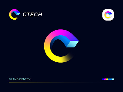 Letter ''C'' Modern Technology Logo Design brand designer brand identity branding gradient logo icon letter c icon letter mark logo logo design logo icon logo mark logodesigner logos logotype modern logo modern minimal symbol tech logo technology logo icon