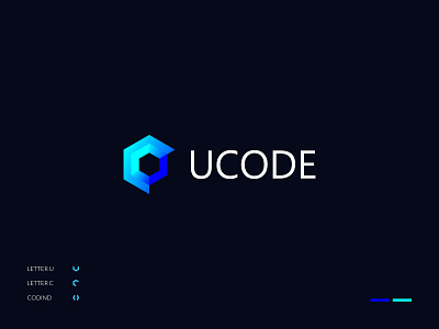 Letter U + C + Coding Icon Modern Logo Design, Coding Logo