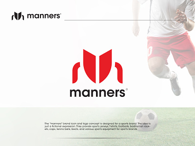 Sports Brand Logo, Clothing brand logos, Letter M + Shield Icon