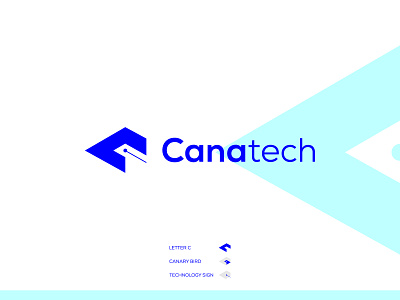 Letter C + Bird Icon Modern Technology Logo Design