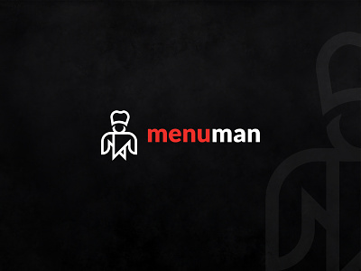 Restaurant logo design, Letter M + Chef Modern minimal Logo