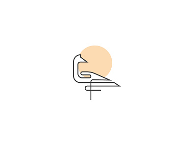 Geometric Bird, Modern Minimal Bird Icon