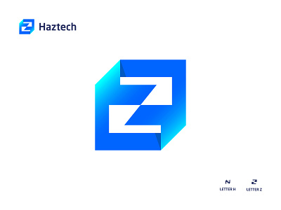 Letter H +Z Modern Technology Logo, Modern Geometric Logo