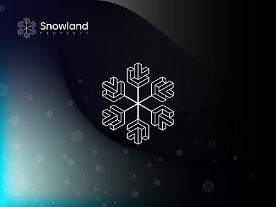 Snowflakes Icon, Modern Geometric Real Estate Logo