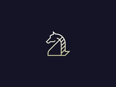 Geometric Horse Icon, Modern Geometric Logo