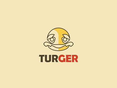 Turtle + Burger Modern Minimal Logo