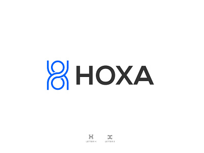 Letter H + X Modern Logo, Modern Minimal Logo