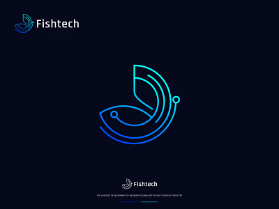 Fish + Tech Sign Modern Logo Design, Modern Technology Logo brand brand designer brand identity branding icon logo logo design logodesigner logos logotype minimal logo modern logo design modern minimal logo modern minimalist logo modern tech logo monogram symbol tech icon tech logo technology logo