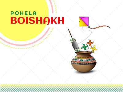 Bangla New Year Illustration, Pohela Boishakh  Modern Design