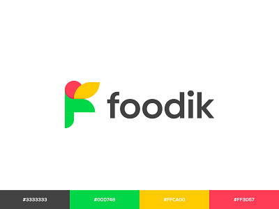 Letter F + K + Sun + Leaf Logo Concept, Modern Food Logo