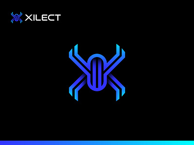 Letter X + Insects Modern logo, Modern Minimal Logo Design