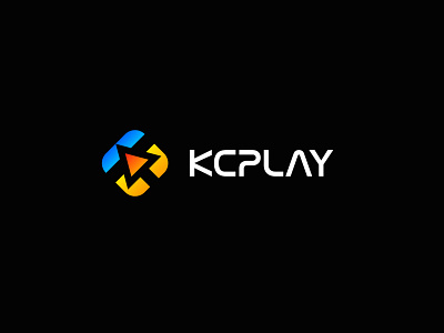 Letter K + C + Play Button + Arrow, Modern Music  Brand Logo