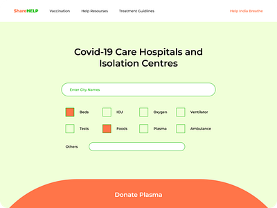 ShareHELP - Covid 19 Web Design app design design trend illustration uidesign