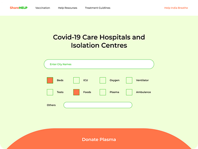 ShareHELP - Covid 19 Web Design