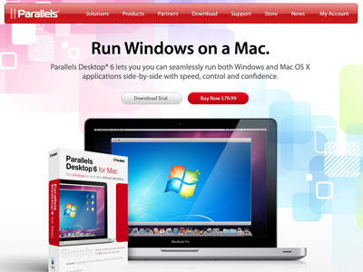 Parallels Homepage Concept homepage parallels