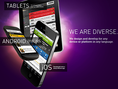 We Are Diverse android iphone parallax purple tablet