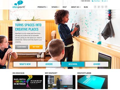 Ideapaint Homepage Redesign homepage ideapaint photography website