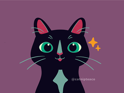 Black Cat Full Size animal cat cat illustration cute flat design illustration illustrator simple vector