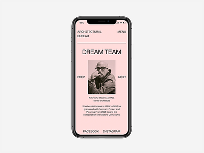 Architectural Bureau architecture branding consept interface layout minimal mobile prototype ui ux website