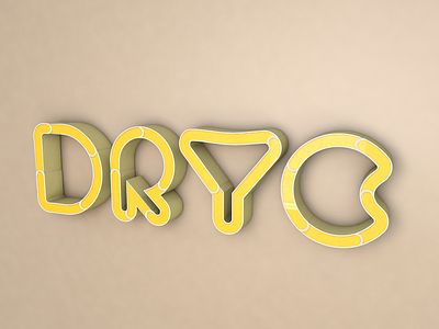 DryC - 3D 3d 3d art 3d artist 3d logo 3d logo design branding clean layout design graphic illustration logo minimal typography ui vector