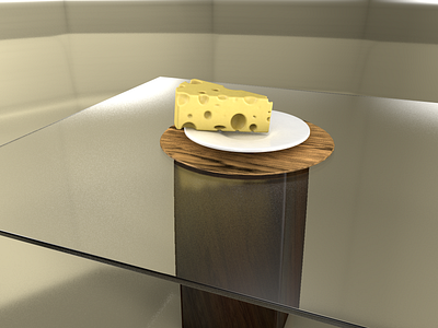 A cheese slice 3D 3d 3d art 3d artist 3d illustration cheese cheese slice cinema4d design euclidesdry illustration minimal ux