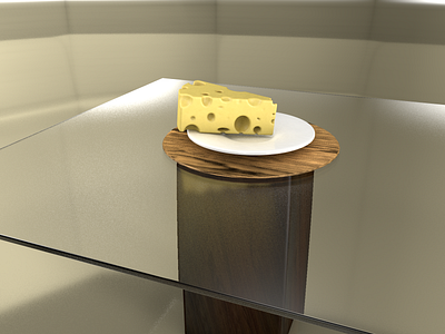 A cheese slice 3D