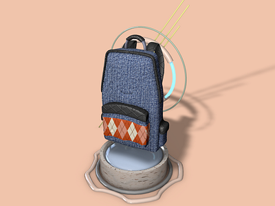 A Smooth PackBack 3D 3d 3d art 3d artist bagpack bagpack3d cinema4d design euclidesdry graphic minimal packback packback3d ux