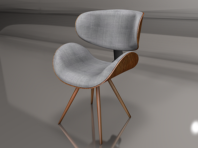 Morden Wooden Chair 3D [Upgraded]