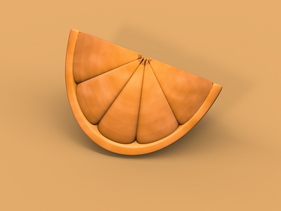 Artistic Slice of Orange 3D 3d 3d art 3d artist cinema4d clean layout design euclidesdry graphic illustration minimal